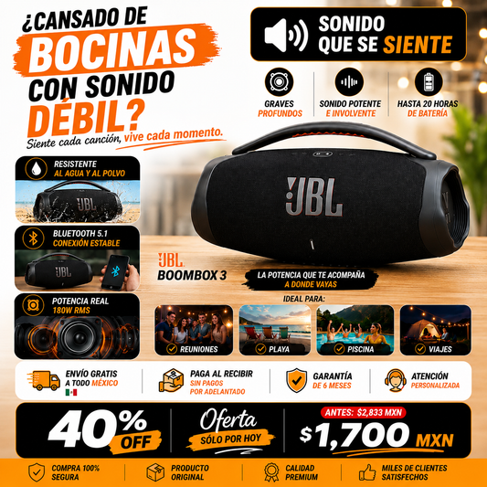 Parlante JBL Boombox 3: Sonido Superior 🔊